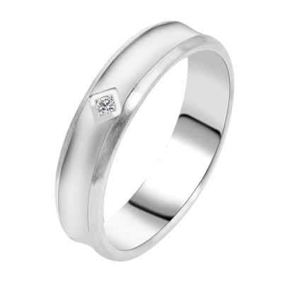 Partnerring AKZENT "Pretty Mind, langlebig" Gr. 56, silber (silberfarbig), Fingerringe, Damen, 56, Edelstahl