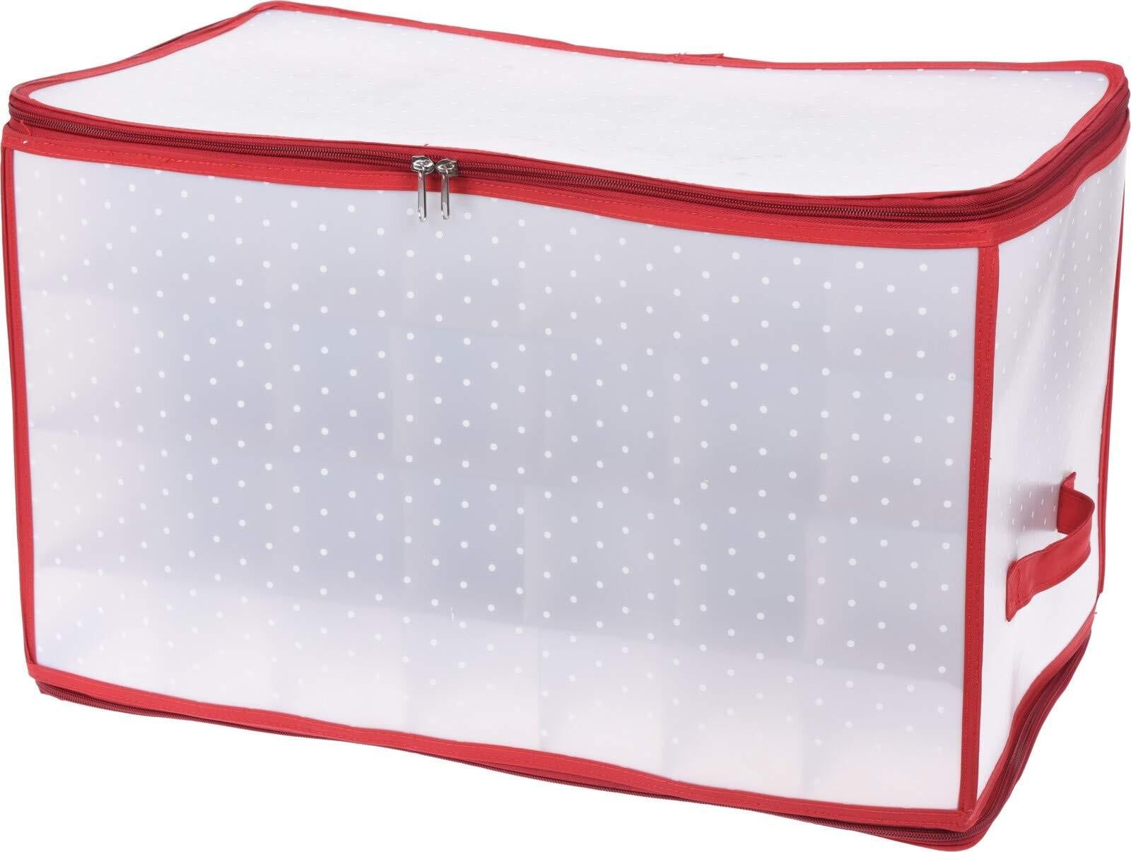 Vouwbare opbergdoos met deksel voor kerstdecoraties, solid