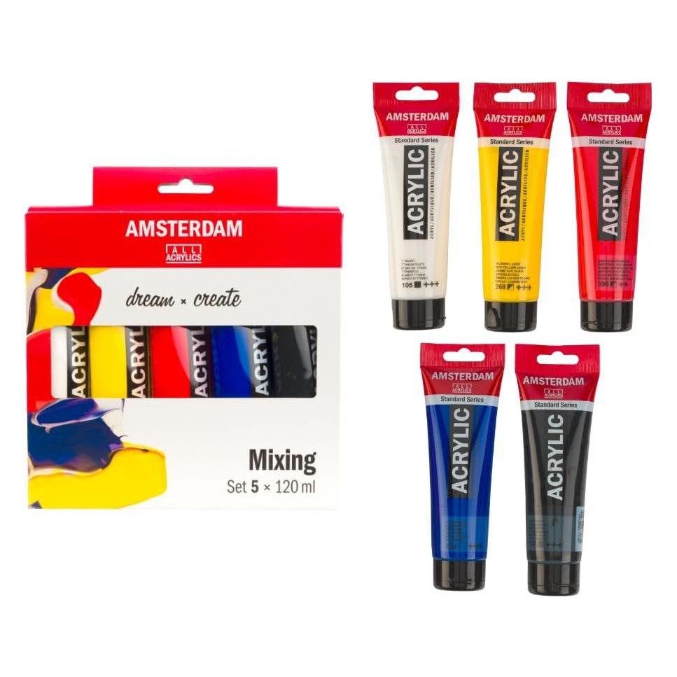 Bruynzeel Amsterdam Standard Series Acrylfarben-Mischset 120 ml, 5-tlg. (120 ml) (17791904)
