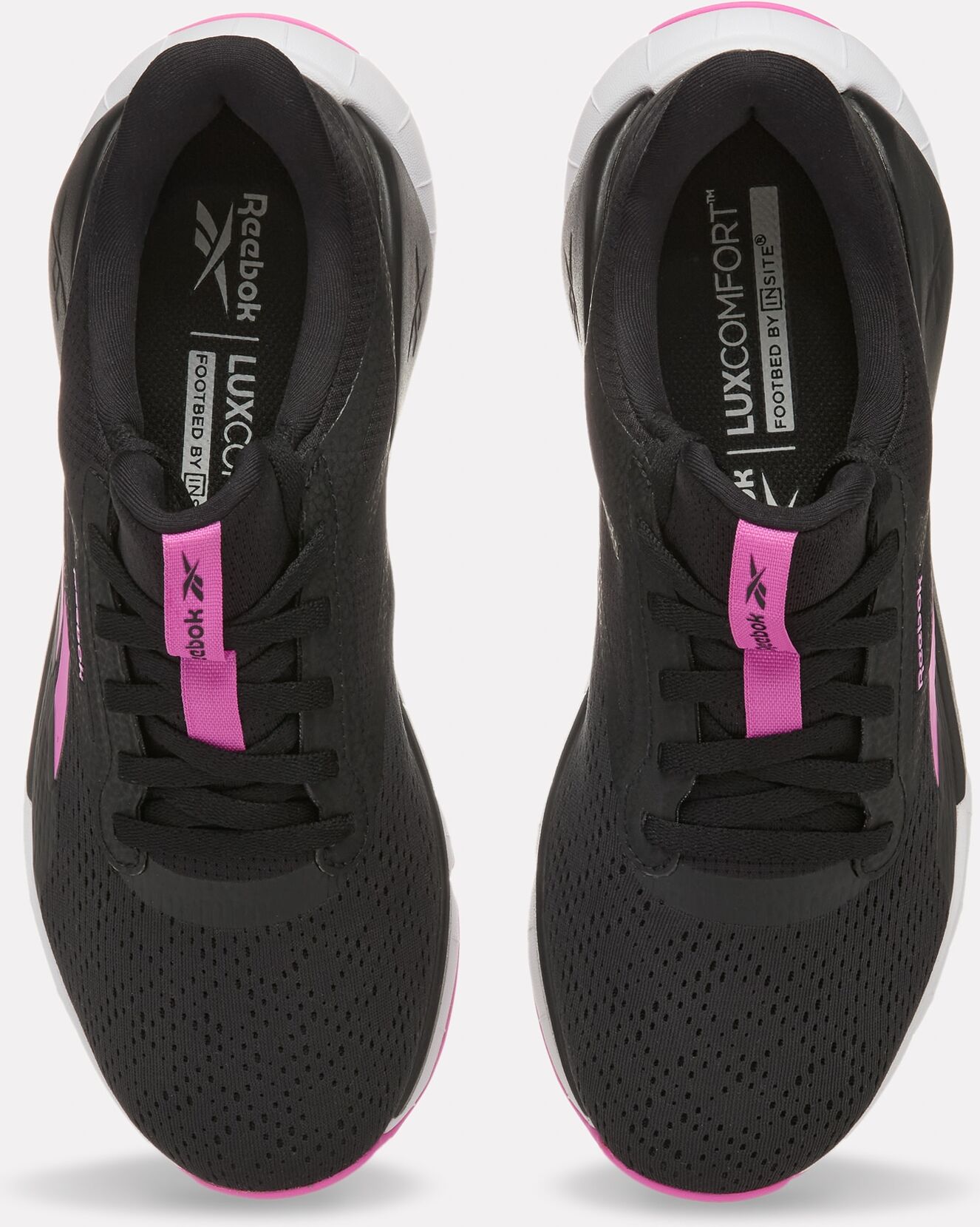 Trainingsschuh REEBOK "REEBOK FLEX TRAINER", Damen, Gr. 37,5, pink (schwarz, virtual pink, ftwr weiß), Synthetik, Textil, Schuhe Trainingsschuh, ideal für Gym und Fitnessstudio schwarz, virtual pink, ftwr weiß 37,5