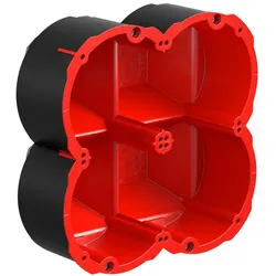 KAISER 9499-77.04 Brandschutz Quickbox Maxi HWD 90 2x2, Ø83mm für Brandschutzwände EI30-EI90, 145 x 145 x 73.5 mm 94997704  - 5 Stück
