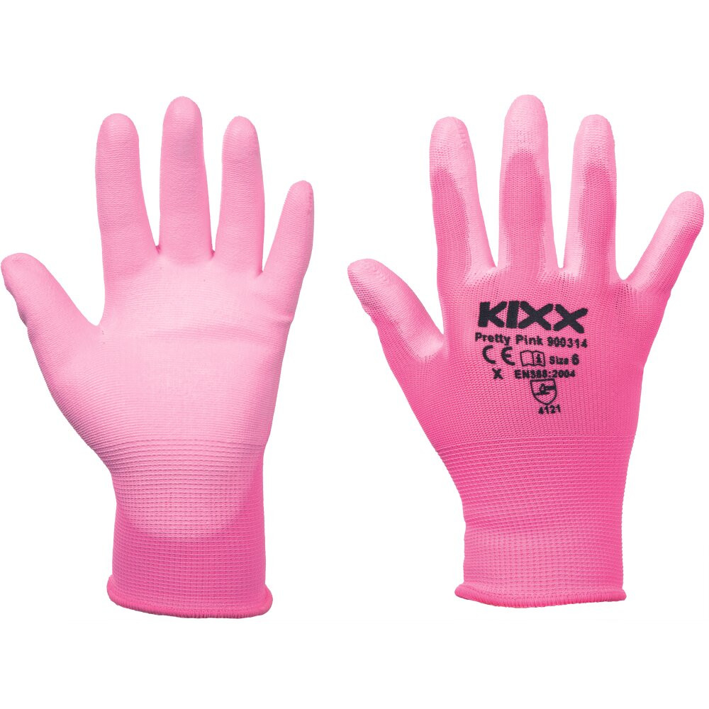 Kixx handschoen Pretty Pink maat 7