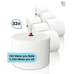 Toilettenpapier Blanc "Long Life", 2&3-lagig, versch.Ausf.,100% Zellstoff o. recycelt. Papier, ERGIEBIG, f. Blanc Cosmos Spender