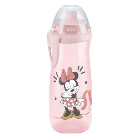 NUK Disney Minnie Mouse Sports Cup, 450ml, Push-Pull-Tülle aus Silikon, ab 24 Monaten, rosa (450 ml) (20327812)
