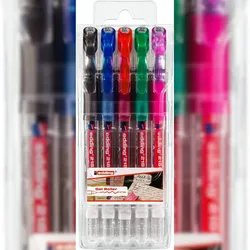 Gelroller edding 2185 0,7mm sortiert 5er-Set Standard-Farben Packung mit 12 Stück