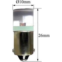 BARTH 70113922 - Flache LED-Lampe 10x26 BA9s amber 230V