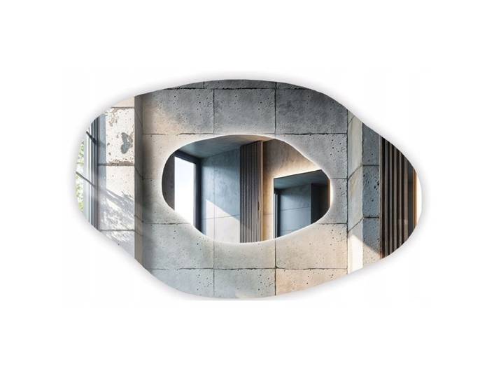 Miroir LED ovale de forme irrégulière 120x95 cm arven