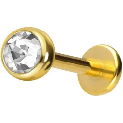 Titan Labret mit Push Fit KRISTALL