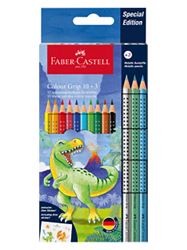 Faber-Castell Buntstifte "Colour Grip Dino" - 10 + 3 Stück - onesize