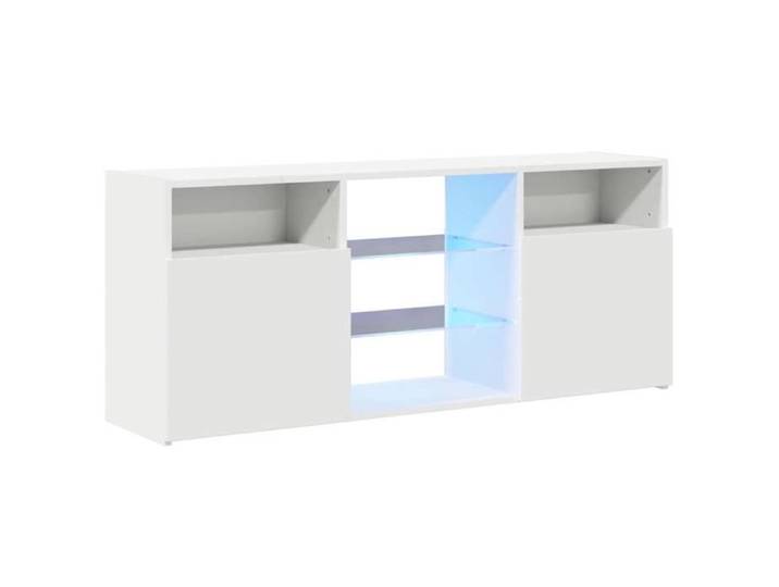 Soldes d'automne Meuble Télévision Blanc - ARMOIRE TV avec lumières LED - blanc - 120x30x50cm 780 474191411911