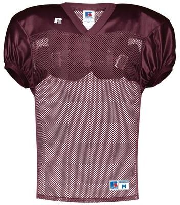 Russell Athletic S096BM Stock Practice Jersey T-Shirt in Maroon size Medium   Polyester