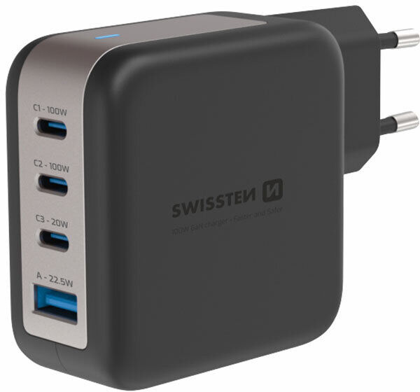 CARREGADOR SWISSTEN TRAVEL GAN 100W