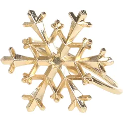 Chic Antique Serviettenring mit Schneeflocke, H4,5/L4,5/B4,5 cm, messing