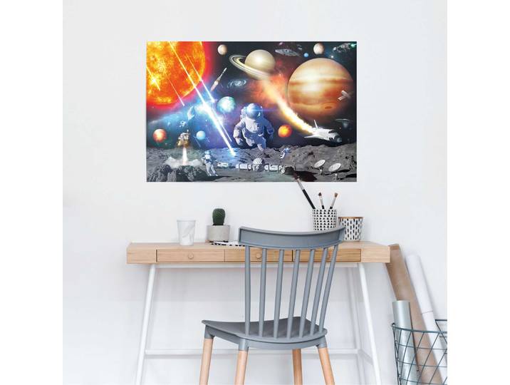 Poster Raumfahrt Papier Multicolor 61 x 92 x 0cm