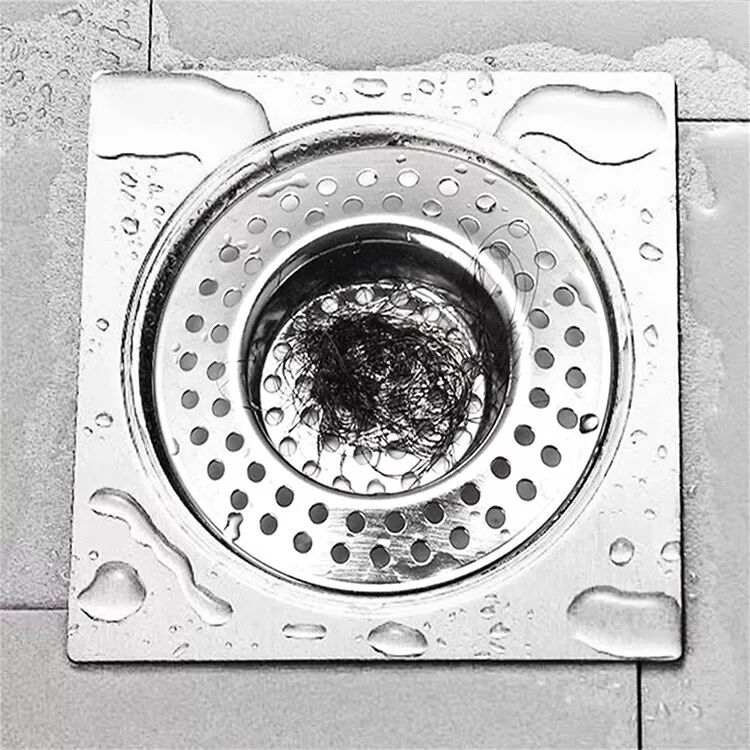 INF Filtre de drain de sol en acier inoxydable, crépine d'évier attrape-cheveux (lot de 4) model 1