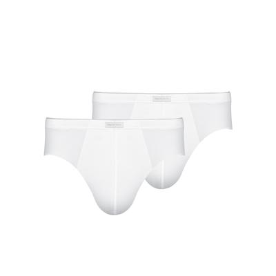 Slip MEY "Dry Cotton", Herren, Gr. 7 (XL), weiß, Single Jersey, Obermaterial: 57% Baumwolle, 38% Polyester, 5% Elasthan, unifarben, körpernah, Unterhosen Slip, Single-Jersey Qualität, schnell trocknend, atmungsaktiv, ohne Eingriff