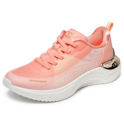 Slip-On Sneaker SKECHERS "SNOOP ACE-CYBER WALKER", Damen, Gr. 36, Textil, rosa (orange), Lederimitat, Textil, kontrastfarbene Details, Schuhe, Schlupfschuh, Freizeitsneaker, Halbschuh mit Vapor Foam