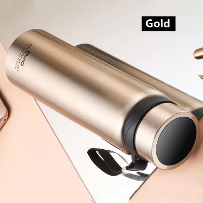 Inspire Select Double Wall 304 Stainless Steel Vacuum Flask With Filter Large Capacity Leakproof Sport Thermos gold 33.8 Fl Oz