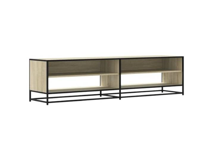 LMTYOENFG TV-Schrank Sonoma-Eiche 180,5x40x46 cm TV Lowboard Holzwerkstoff Industrieller TV-Tisch mit 4 offenen Fächern für Fernseher und Mediengeräte im Wohnzimmer oder Schlafzimmer.