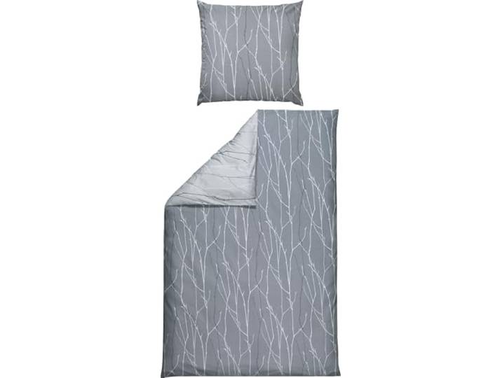REDBEST Wendebettwäsche Microfaser grau Größe 1x 135x200 cm + 1x 80x80 cm