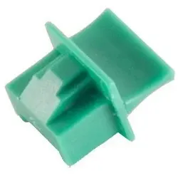 RJ-45 Staubschutz für Buchse, ABS-Kunststoff, Steckmontage, wiederverwendbar - Farbe: grün - Anzahl: 1