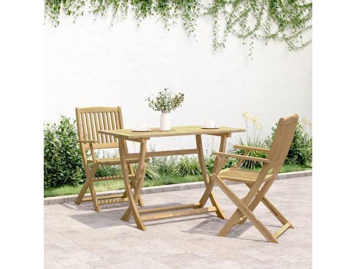 Promotion mars  * TABLE DE JARDIN - SUNONE - Table pliable de jardin - MEUBLE JARDIN - 110x55x75 cm bois d'acacia solide_4008921