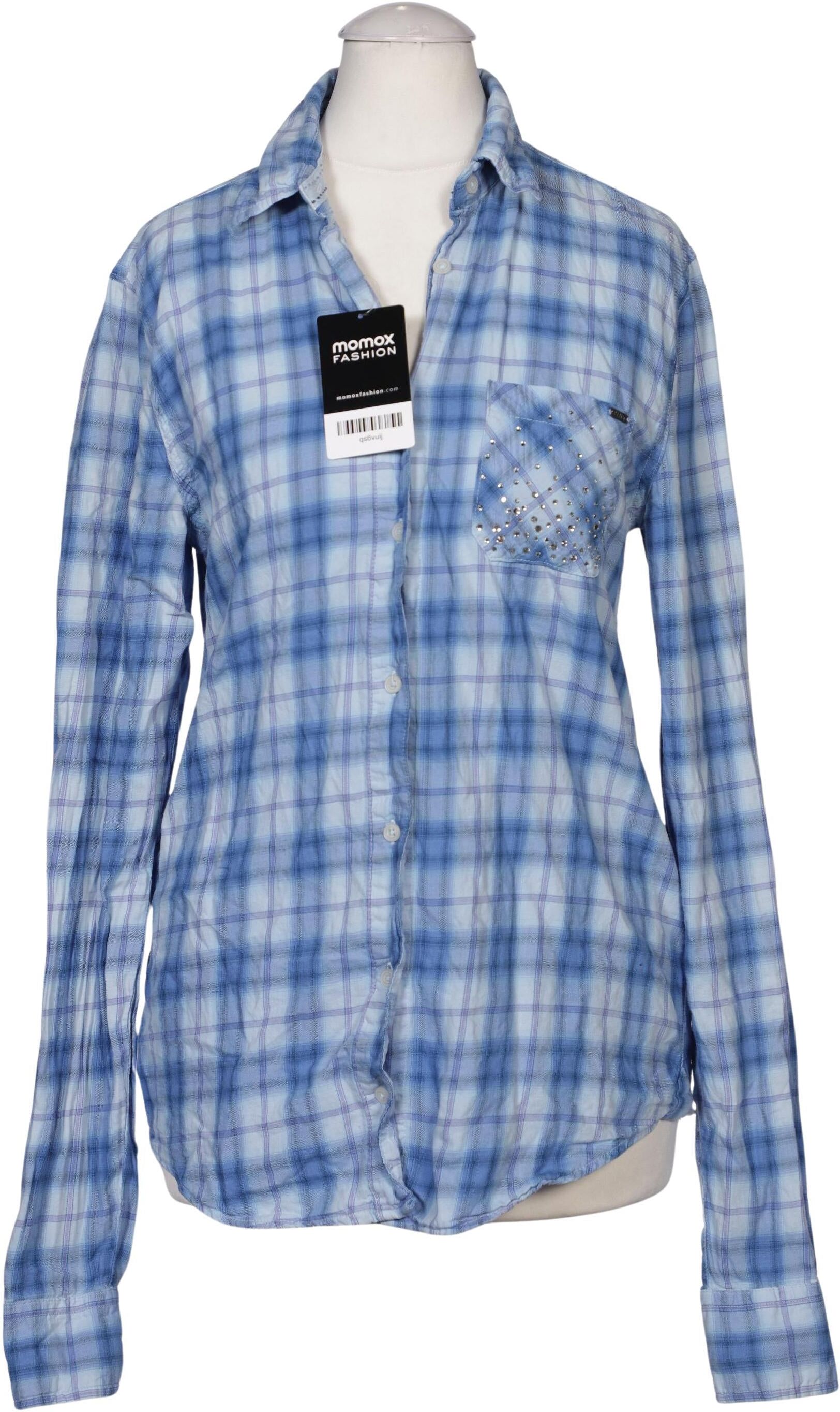 Victorias Secret Damen Bluse, Blau, Gr. XS, Baumwolle - Second Hand