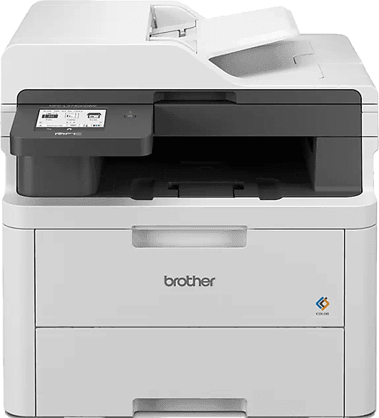 Impresora multifunción láser - Brother MFC-L3740CDWE, Impresión doble cara, Color, WiFi, Fax, Blanco