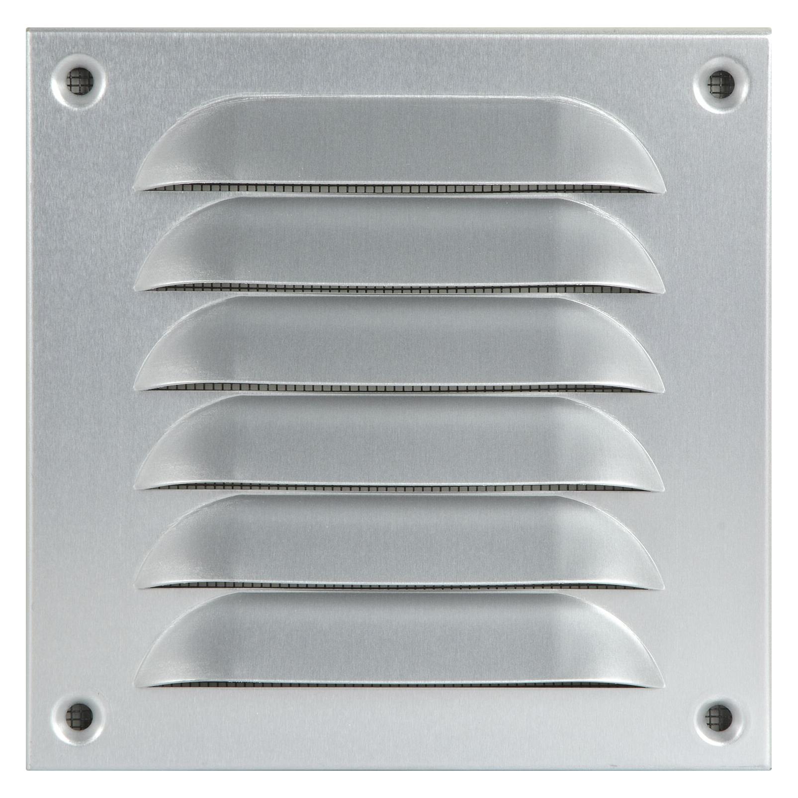 Upmann Wetterschutzgitter aufschraubbar eckig 140x140 mm Alu silber (42734419)