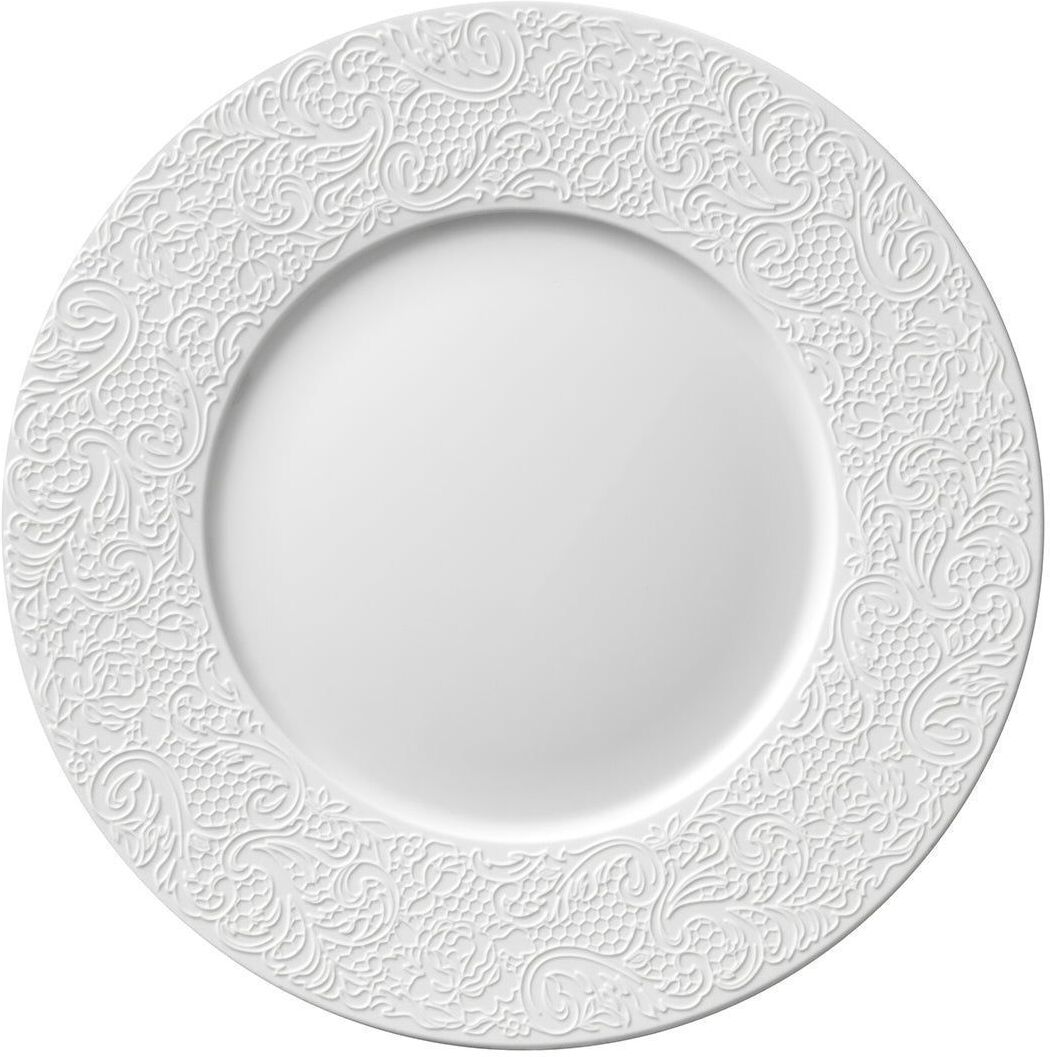 Degrenne Piatto piano 28 cm Collection L Couture Bianco