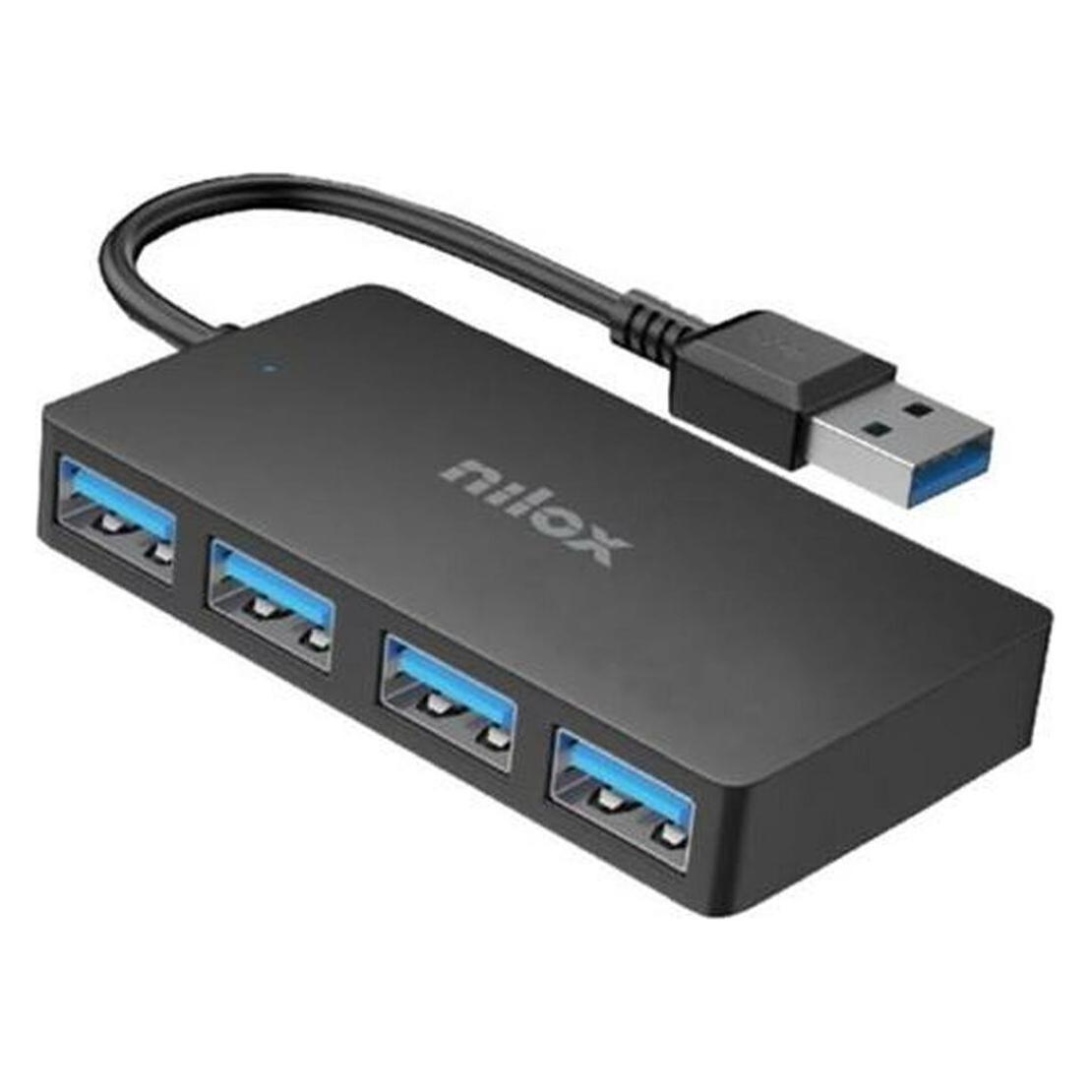 Nilox Docking Station USB-a 4 Ports (USB-A, 4 Ports) (NXHUB403)