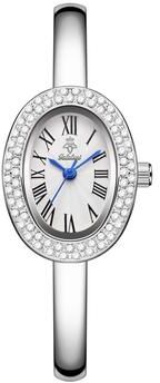 Fusion Finds Women's Bracelet Watch Gold Ladies Quartz Watch With Rhinestone Luxury Design silvery White Face