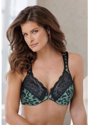 Plus Size Women's Glamorise® Front-Close Underwire Bra 1245 by Glamorise in Leopard (Size 36 B)