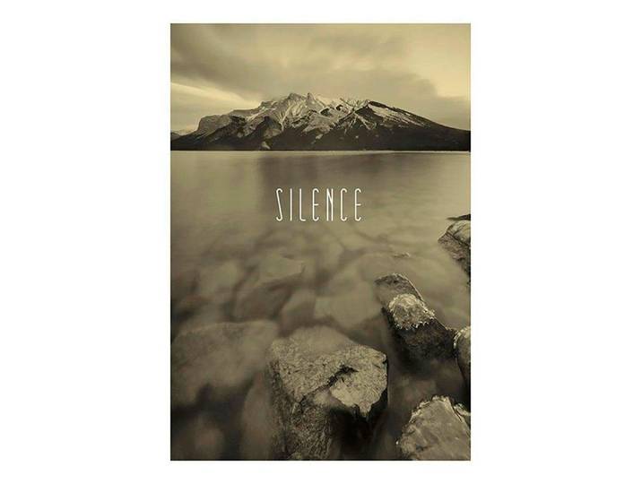 Bild KOMAR Word Lake Silence Sand , bunt (farbe bild(er): bunt), B:40cm H:50cm, Holz, Papier, Bilder, Bild, Wandbild zur Dekoration - ohne Rahmen