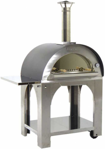 AgriEuro Premium Forno a legna per pizza da esterno Cibus INOX - 4 pizze