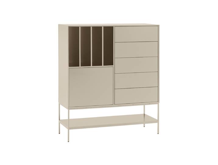Grosses Design Highboard „Platt“ Sand Teulat