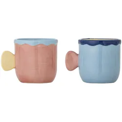 Bloomingville, Tasse, - Willy Cup - Multi - Stoneware (200 ml, 6x)