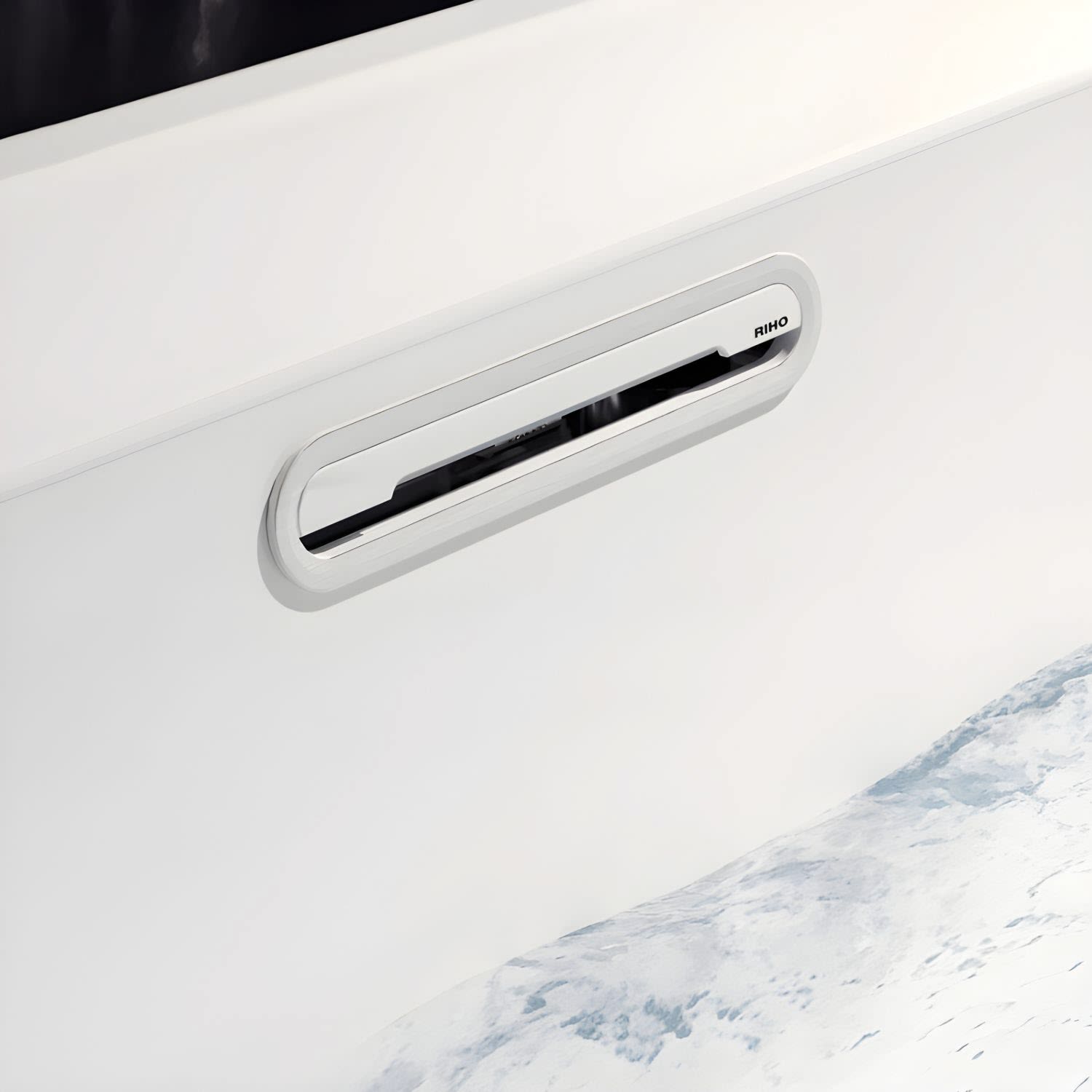 Riho Rethink Cubic Wall Badewanne, Plug & Play, Riho Fall, links 180 x 80 cm