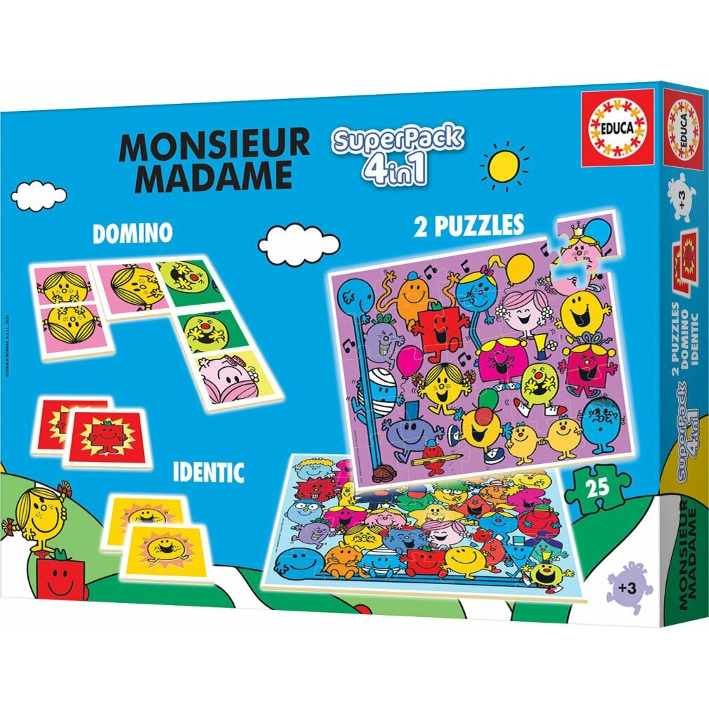 Educa Monsieur Madame 4-in-1 spelset