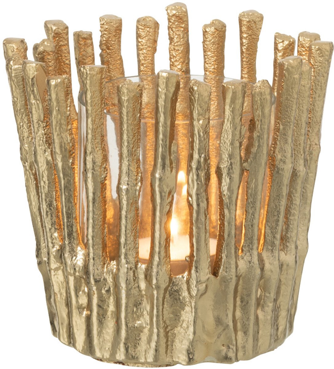 J-Line aluminium kaarshouder in goud, small