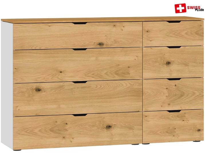 Kommode EVOLUTION 8 Schubladen 43x135x87cm eiche melamin