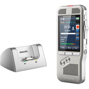 Philips PocketMemo DPM8100 Diktiergerät, 4 GB intern, mit SD-Slot, USB und Sprachaktivierung