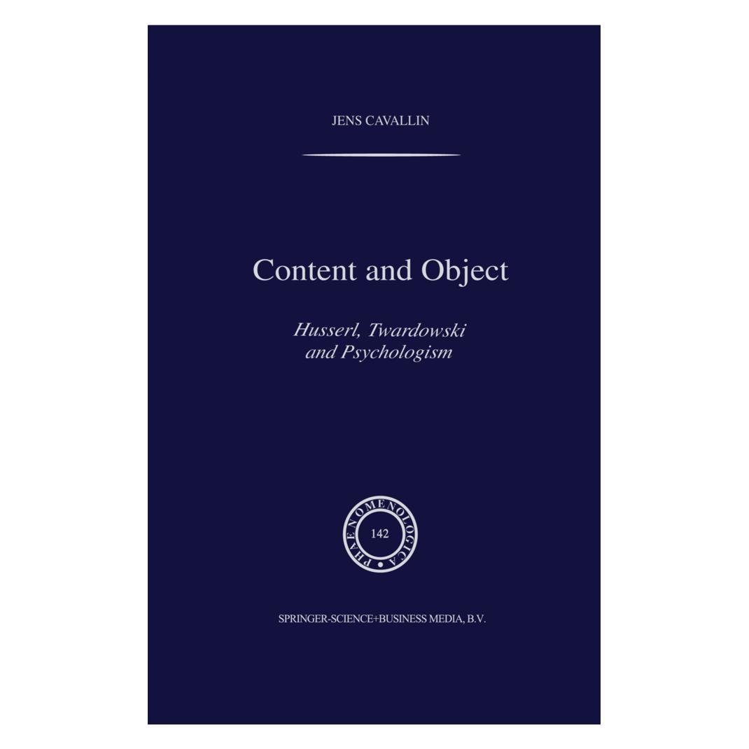 Springer Content and Object (Englisch, Softcover, J. Cavallin) (55379186)
