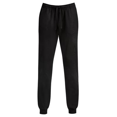 Sweathose TRIGEMA "TRIGEMA Jogginghose aus Biobaumwolle", Damen, Gr. 3XL, Normalgrößen, schwarz, Sweatware, 75% Baumwolle (Biobaumwolle kbA), 25% Baumwolle (recycelt), Basic, Hosen Sweathose
