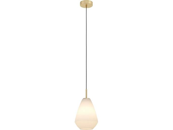Suspension - Couleur sable - Couleur laiton - Verre - Métal - 1 lumière - 20 x 110 cm