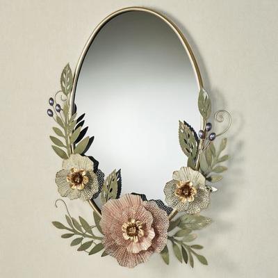 Touch of Class Forever Blooms Oval Wall Mirror Multi Pastel , Multi Pastel