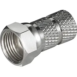 GOOBAY 51863 - F-Stecker, für Ø 6,5 mm Koaxialkabel, Aufdrehstecker, breite Mut