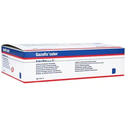 Gazofix color latexfrei Fixierbinde 6 cm x 20 m blau 6 St