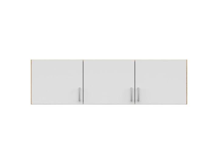 Aufsatzschrank B: 136 cm Brando Eiche Dekor/Weiß