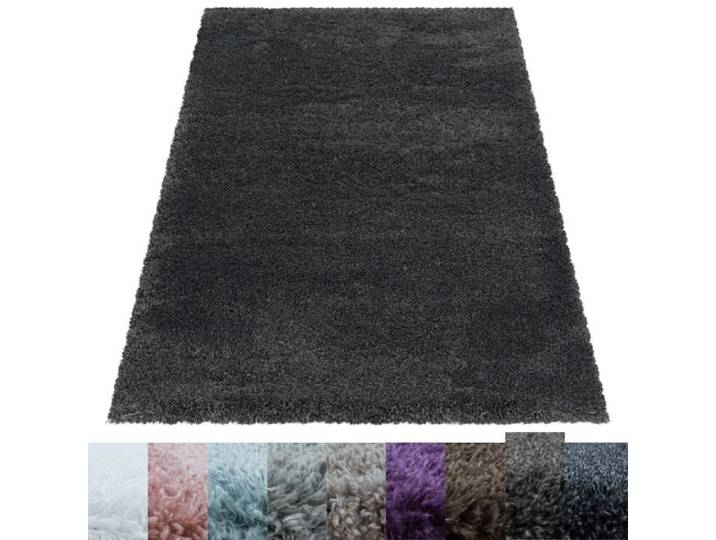 Tapis de salon Shaggy - Fae - Gris - 160 cm Rond Ø - 100% Polypropylène - SIMPEX